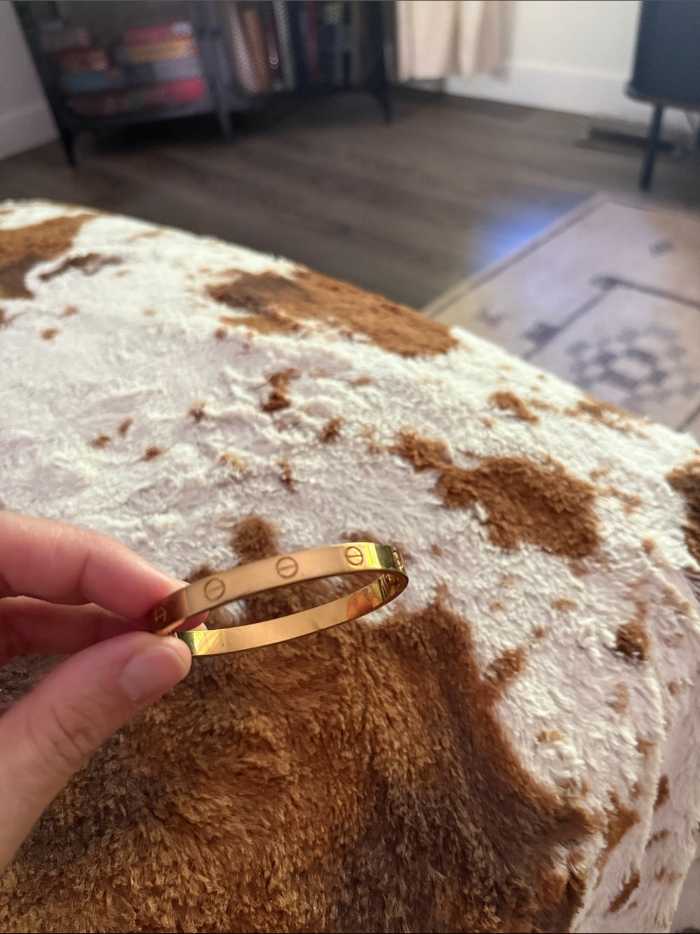 Gold love bracelet